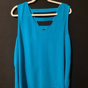Blue Sleeveless Women's Top